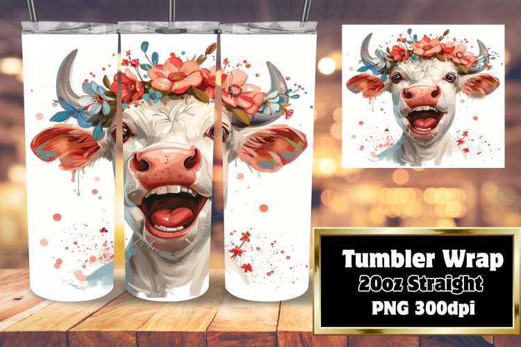 Happy Farm Cow Tumbler Sublimation - 20oz