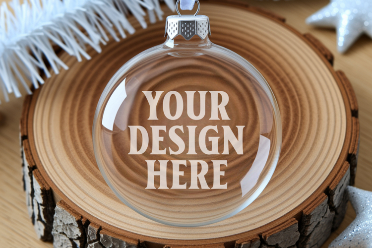 Acrylic Christmas Ornament Mockup , christmas ornament mocku