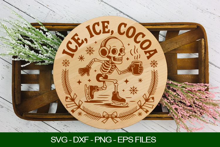 Ice, ice, cocoa Cutting Board SVG