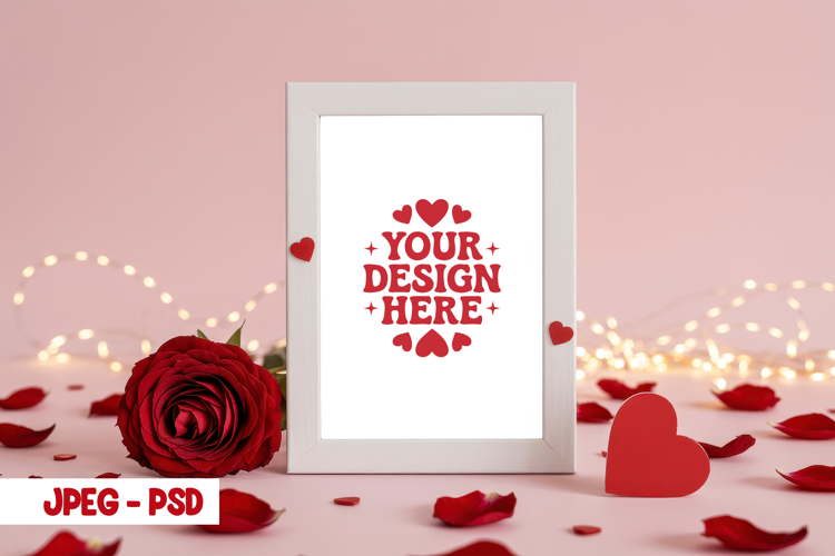 Valentine Minimal Mug PSD JPEG Mockup