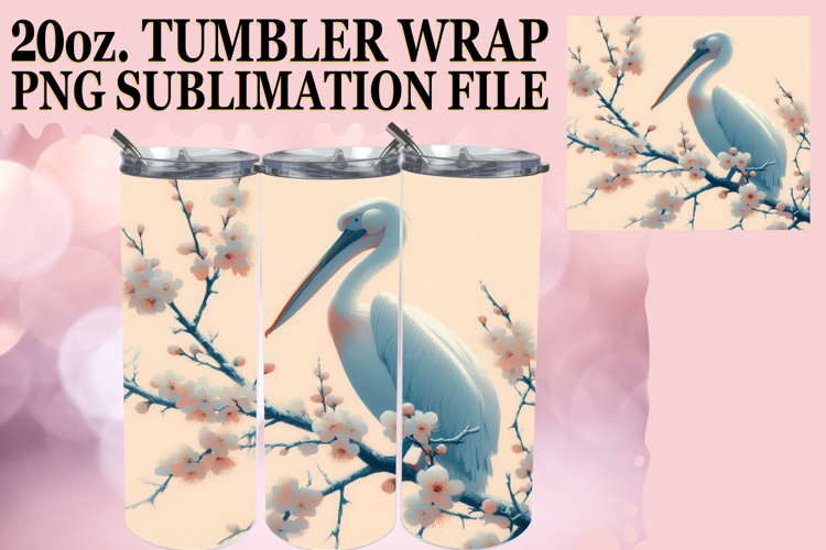 Blissful Moments 20oz tumbler wrap, Birds
