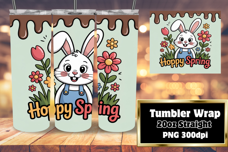 SOPHISTICATED 20oz Tumbler PNG , Easter Bunny