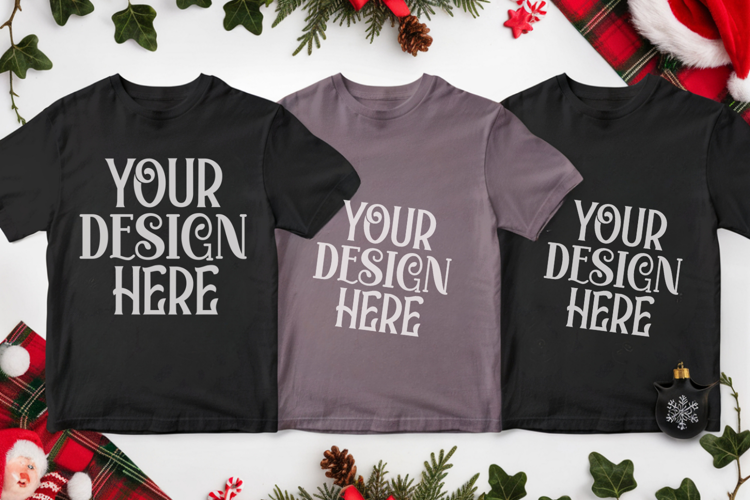 Christmas Family Matching Group T-Shirt Mockup