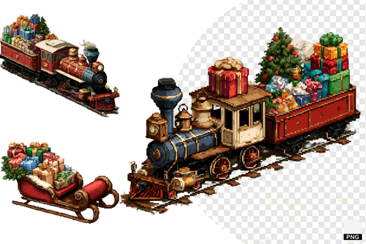 Pixel Art Christmas Clipart
