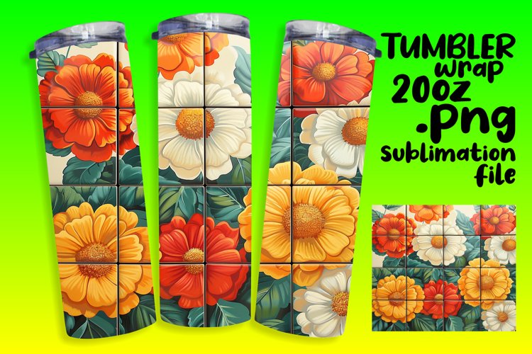 Radiant Flower Bliss 20oz Tumbler Wraps - Sublime Sublimatio