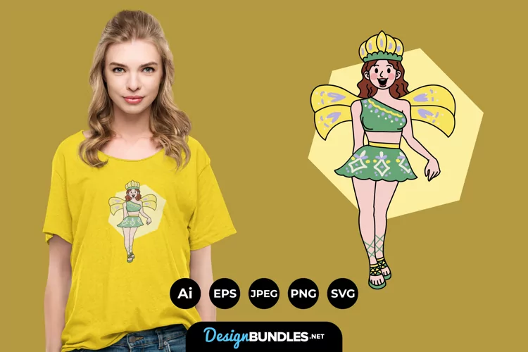 Female at the Carnival for T-Shirt Design