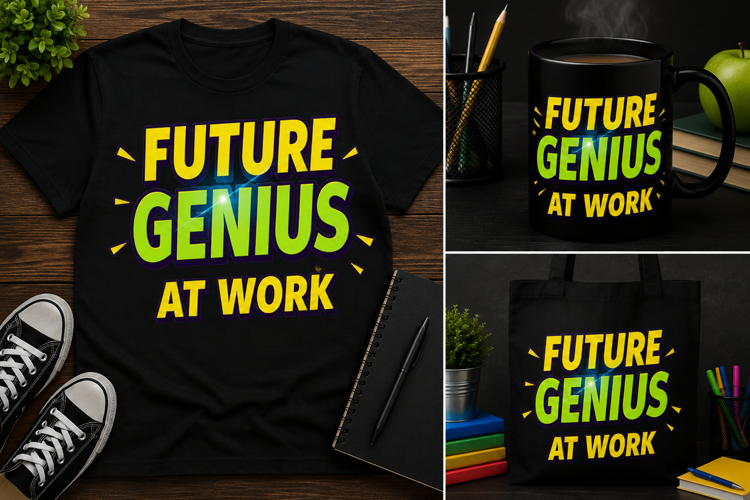Future Genius at Work PNG, Smart Kid School Design
