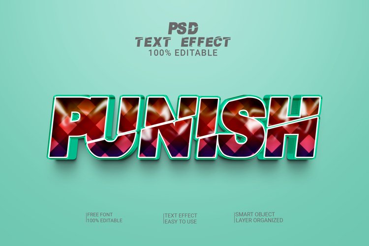 Punish 3d Text Effect Style example image 1