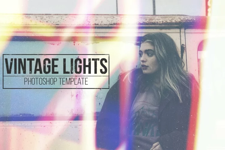 Vintage Light Leaks - Photoshop Template