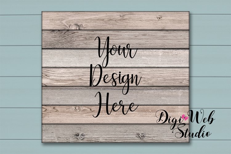 Wood Sign Mockup - Farmhouse Wood Pallet Sign on Shiplap