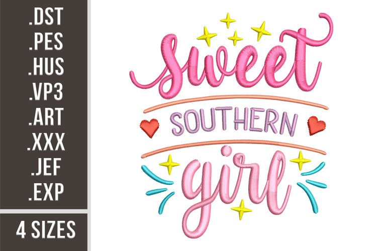 Sweet Southern Girl | Embroidery Design