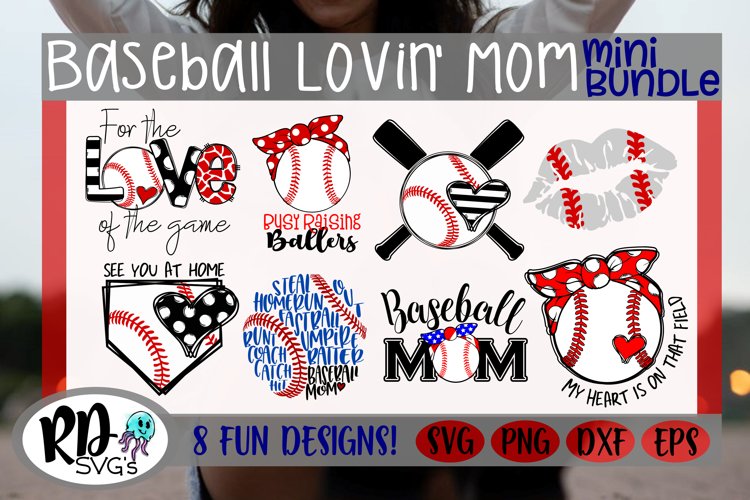 Baseball Loving Mom - A Mothers Day Mini Bundle of Cut FIles example image 1