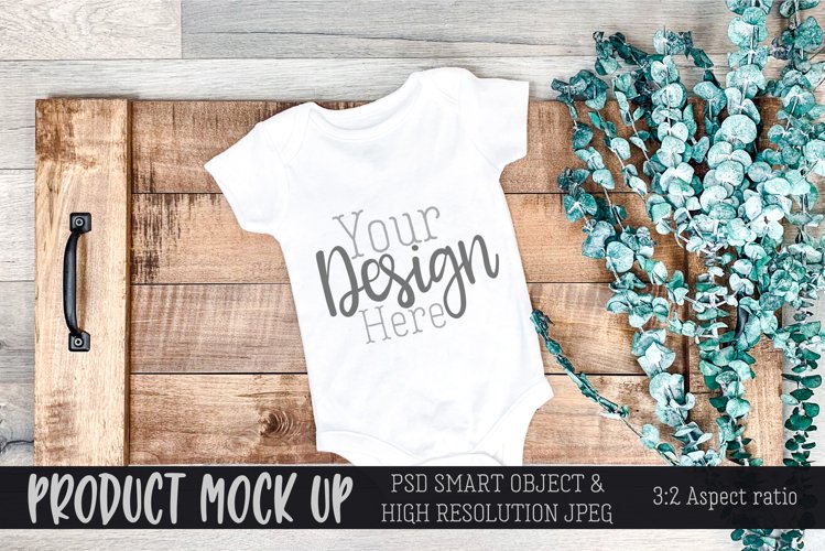 Farm baby romper MOCK UP | PSD & JPG