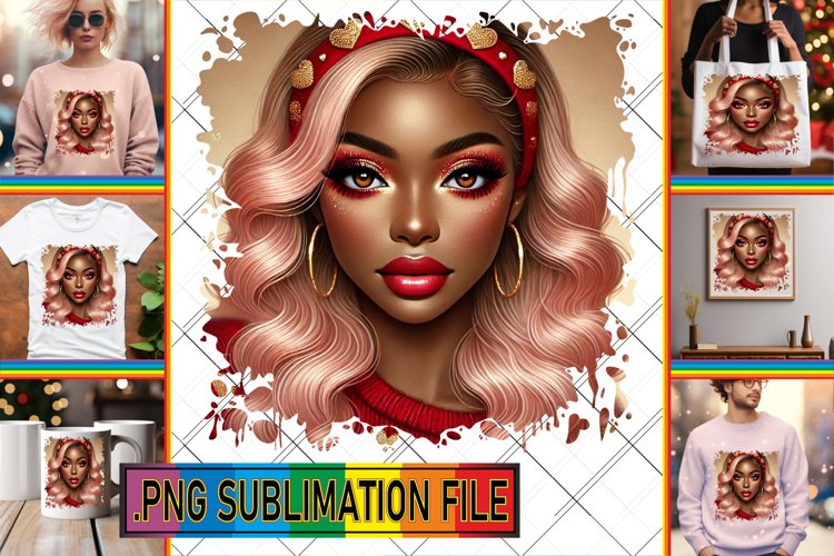 Unique Tote Bag Designs PNG, Love Girl