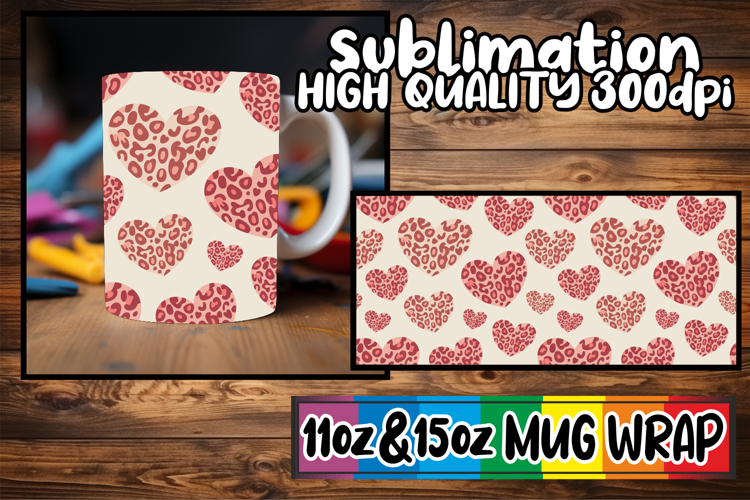 Cheerful journeys 11oz 15oz sublimation wrap, Valentines Pa