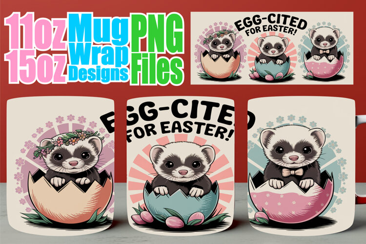 Dreamy vibes 11oz 15oz sublimation wrap, Easter example image 1