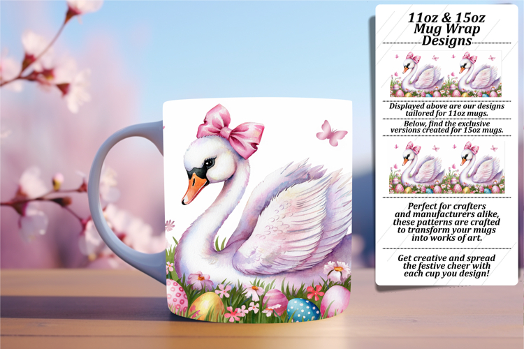 Lovely 11oz Mug Wrap Png Template , Cute Easter