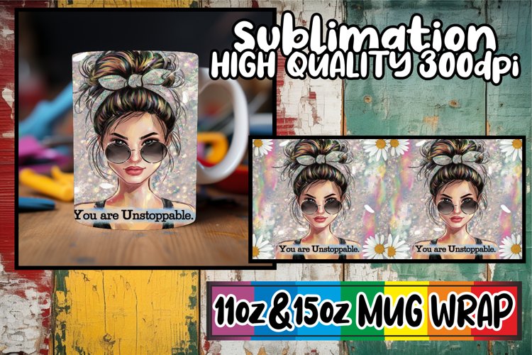Colorful days sublimation print wrap, Woman