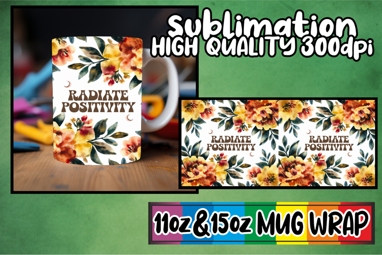 Enchanted mornings sublimation print, Flower Quote