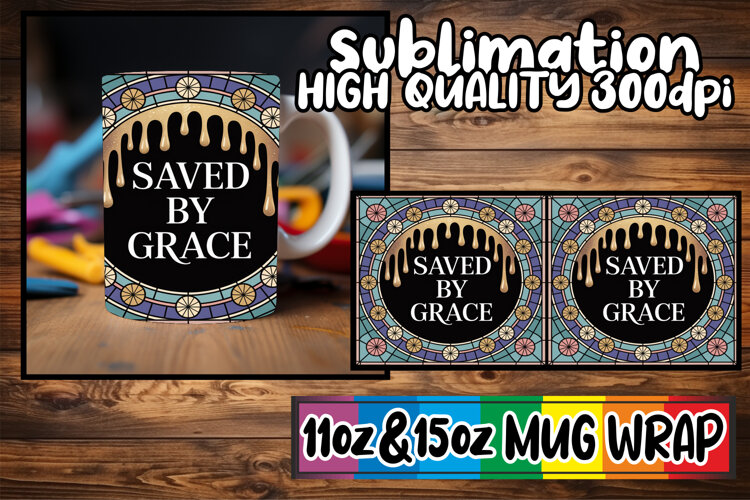 Serene evenings sublimation mug wrap, Christian example image 1
