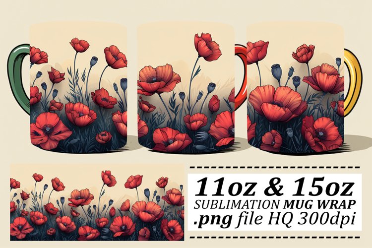 Elegant Spring Flowers Mug Wrap - 11oz 15oz example image 1