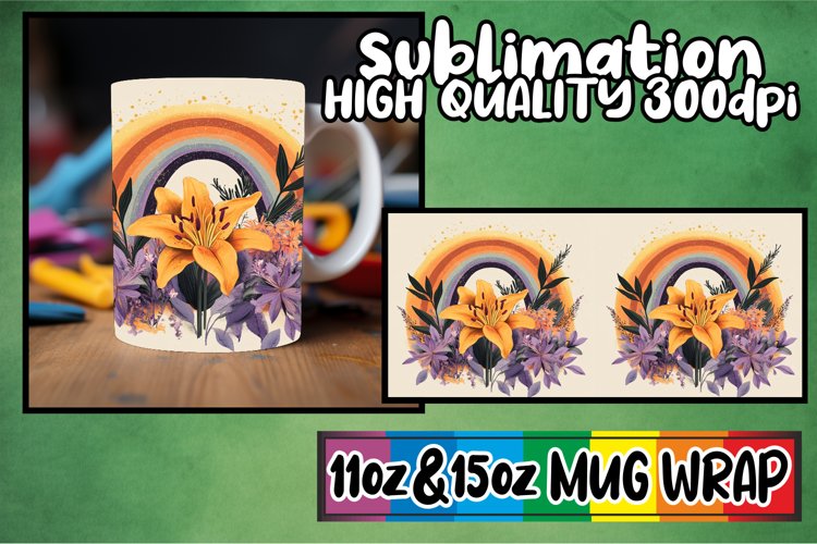 Refreshing spirit 11oz 15oz mug wrap, Flower example image 1