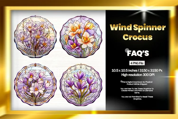 Crocus Wind Spinner Sublimation - 04 Variations