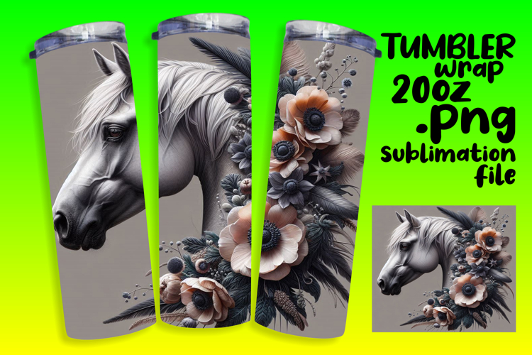 20oz Tumbler Template for Any Occasion , Horse