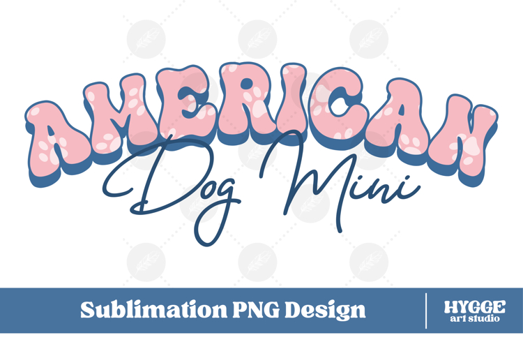 American Dog Mini 4th of July USA Paw DTF PNG Sublimation