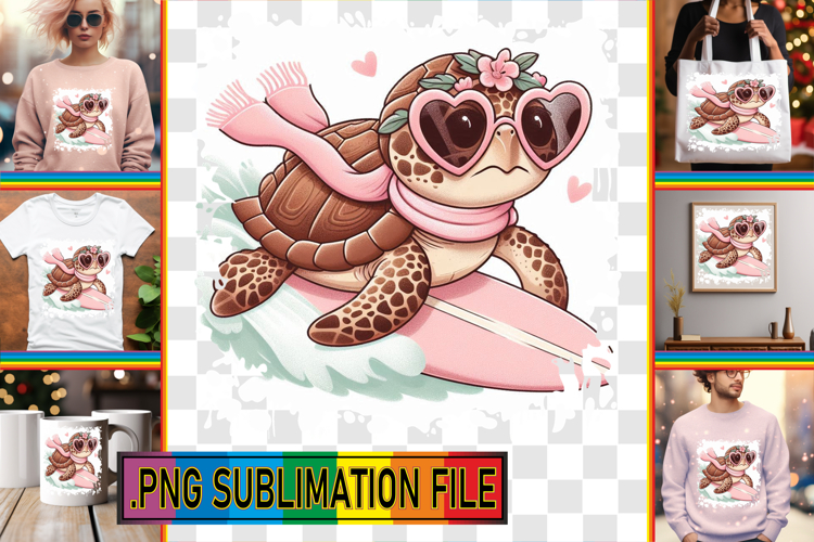 RADIANT TSHIRT Gift Ideas PNG, Turtle