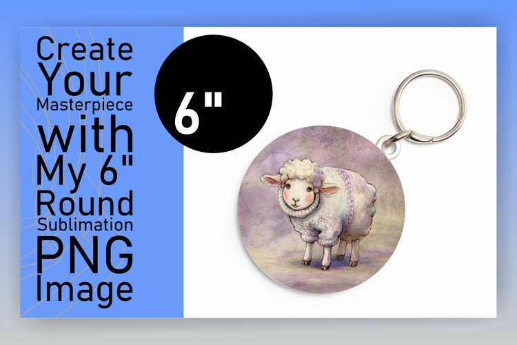 Creative Circle Design Keychain Template , Animals