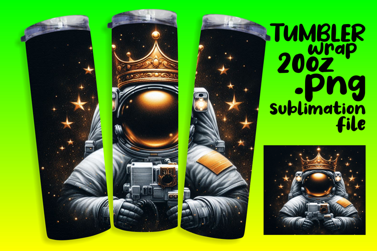 20oz Tumbler Template for Unique Gifts , Astronaut