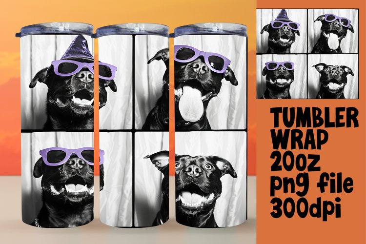 Unique Dog Art Tumbler Design example image 1