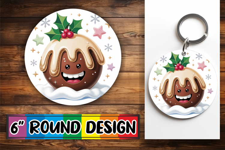 Cheerful Car Coaster Circle Style, Cute Christmas