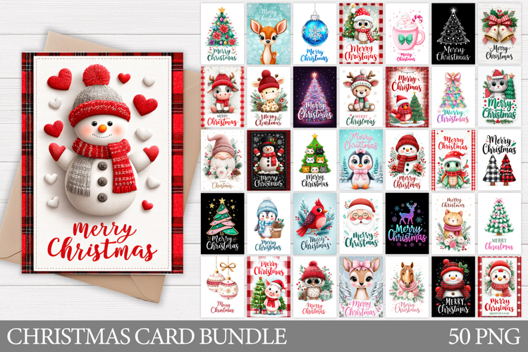 Christmas Card Bundle. Christmas Card Printable