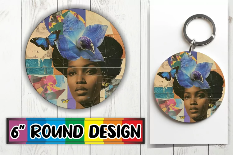 Artistic Black Woman Wrap Tumbler Abstract Style PNG
