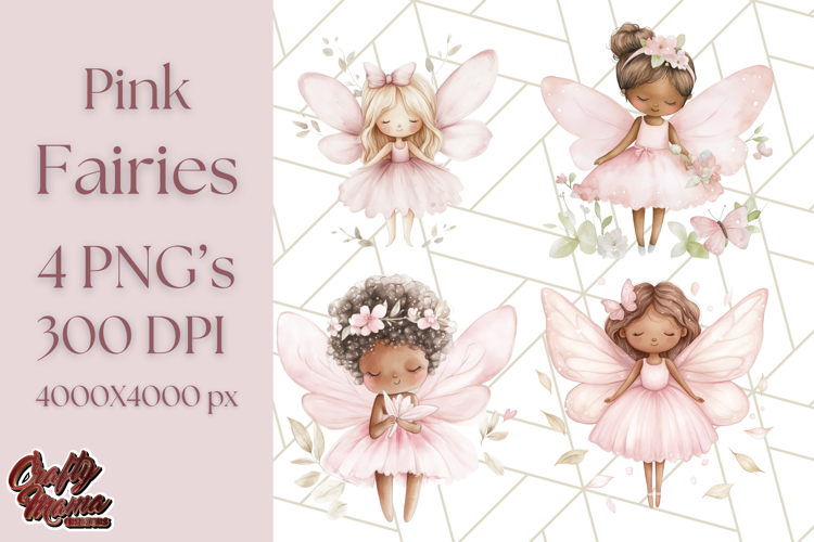 Pastel Pink Fairy Garden Clipart, Enchanted Cottagecore Png