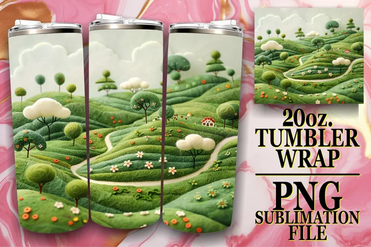 3D Landscape Beauty Tumbler Wrap - 20oz