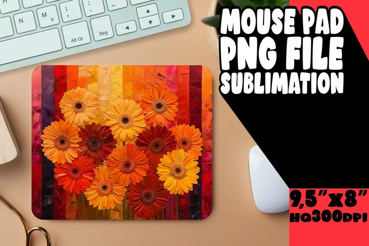 Vibrant Blossom Desk Mat - Bright Workspace Essential