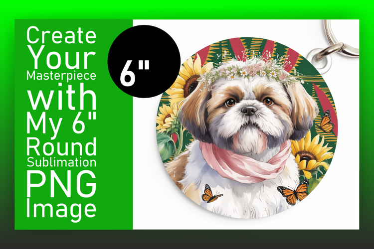Dynamic Round Design Car Coaster PNG , Cute Dog