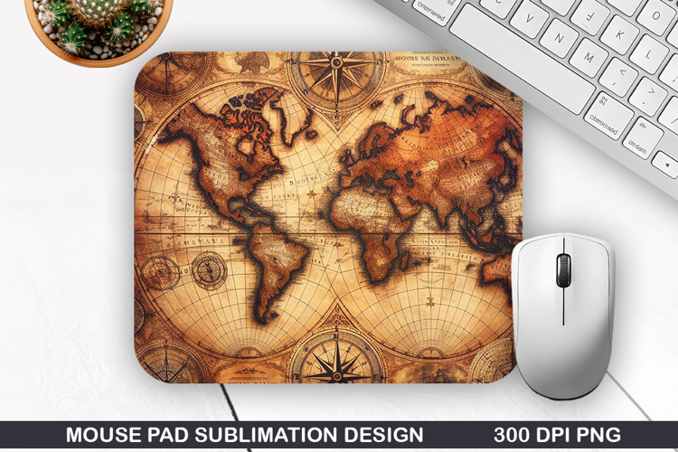 Vintage Mouse Pad Sublimation PNG Design - Mouse Pad PNG