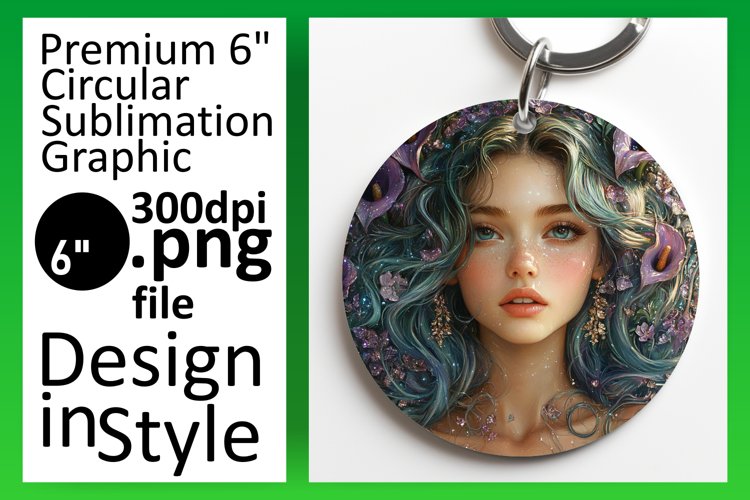 Stylish Circle Design for Keychains , Fairy