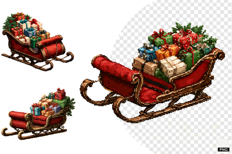 Pixel Art Christmas Clipart