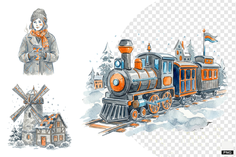 Winter Village Clipart