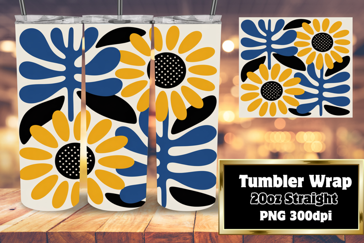 Handcrafted 20oz Tumbler Design , Flowers