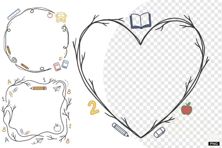 Back To School Frames Clipart
