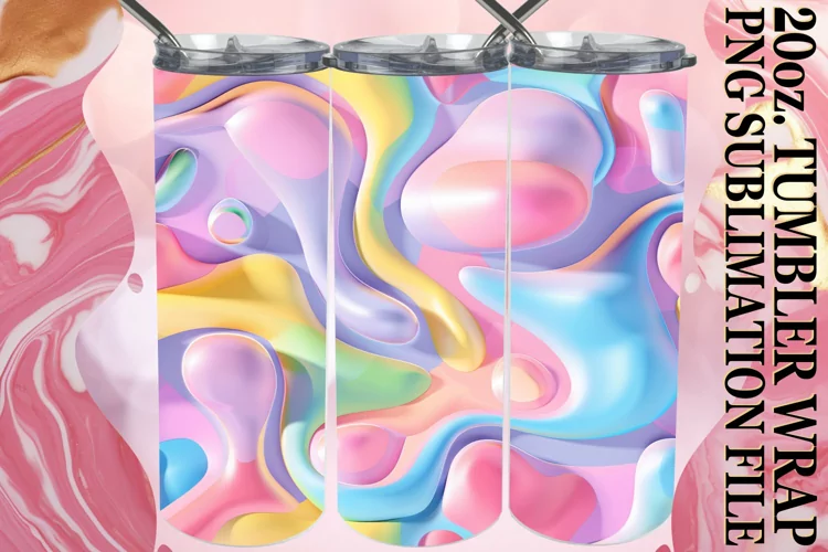 Expressive Inflated Art Tumbler Assortment