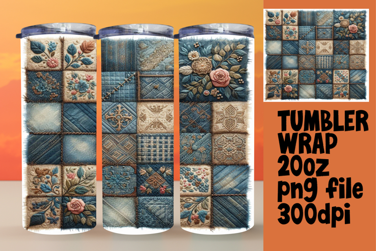 20oz Sublimation Design Download , Patchwork