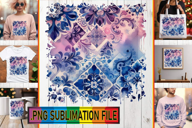 Playful TSHIRT Gift Ideas PNG, Watercolor Pattern