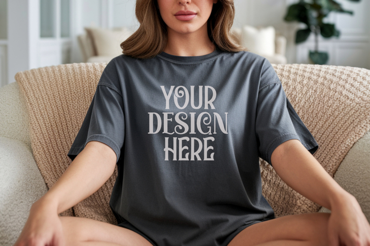 Grape Comfort Colors 1717 T-shirt Mockups,1717 Mockups